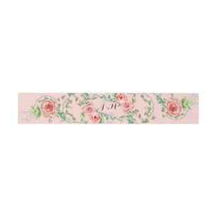 Blush Pink Boho Hütte Bohemische Blumenpionie Rose Einladungsbanderole