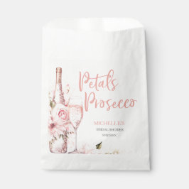 Blush Pink Boho Petals und Prosecco Floral Geschenktütchen