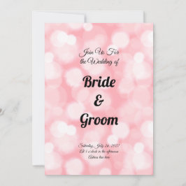 Blush Pink Bokeh Fairy Lights Einladung Hochzeit
