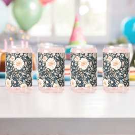 Blush Pink Botanisches Muster: Natur Dosenglas