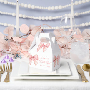 Blush Pink Bow Baby Dusche Geschenkschachtel