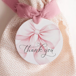 Blush Pink Bow Brautparty Gefälligkeitstags Geschenkanhänger
