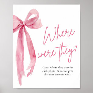 Blush Pink Bow Bridal Wo waren sie unterschrieben Poster