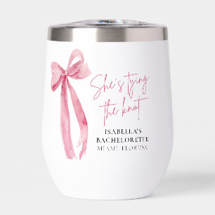 Blush Pink Bow Elle noue le noeud Bachelorette