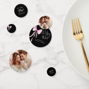 Blush Pink Bow Sie bindet das Brautparty des Knote Konfetti