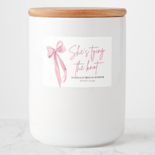 Blush Pink Bow Sie bindet das Brautparty des Knote Lebensmitteletikett