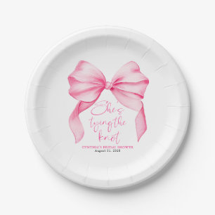 Blush Pink Bow Sie bindet das Brautparty des Knote Pappteller