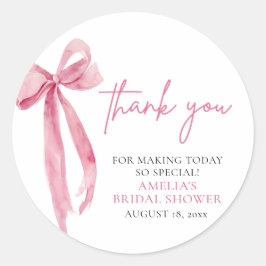 Blush Pink Bow Sie bindet das Brautparty des Knote Runder Aufkleber