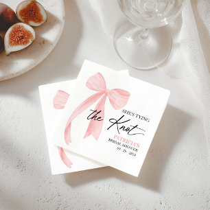 Blush Pink Bow Sie bindet das Brautparty des Knote Serviette