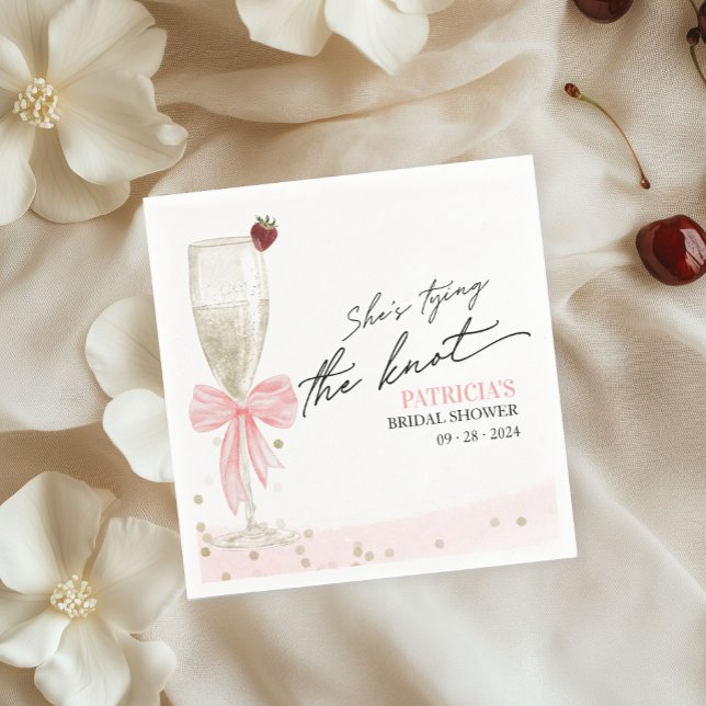 Blush Pink Bow Sie bindet das Brautparty des Knote Serviette (Von Creator hochgeladen)