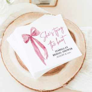 Blush Pink Bow Sie bindet das Brautparty des Knote Serviette