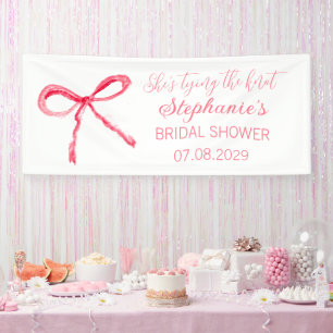 Blush Pink Bow Sie bindet das Knoten-Brautparty Banner