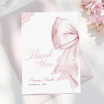 Blush Pink Bow Sweet 16 Birthday Dankeskarte<br><div class="desc">Introducing the Blush Pink Bow Sweet 16 Birthday Thank You Card
This elegant invitation features a charming blush pink bow and rustic lace ribbon.</div>