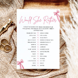 Blush Pink Bow würde sie eher Brautparty spielen Einladung