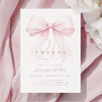 Blush Pink Bow Zwanzig Geburtstag