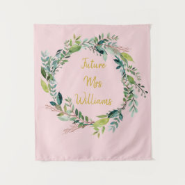Blush Pink Brautparty Girl Foto Booth Prop Wandteppich