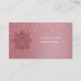 Blush Pink Buddha Reiki Spirituelle Energie Heiler Visitenkarte