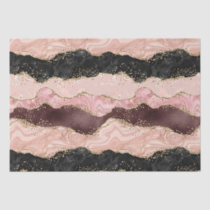 Blush Pink Burgundi Gold Black Glitzer Seidenpapier