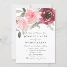 Blush Pink Burgundy Blume Christlich Hochzeit