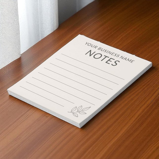 Blush Pink Business Minimalist Simple Botanical Notizblock (Von Creator hochgeladen)