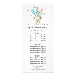 Blush Pink Cake Mixer Blumengebäck Service Preis Werbekarte