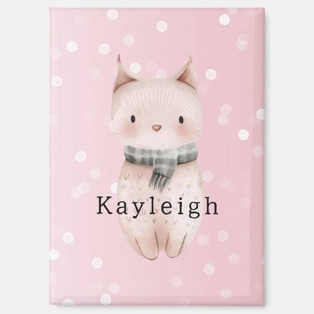 Blush Pink Cat Confetti Dots   Magnet (Vorderseite)