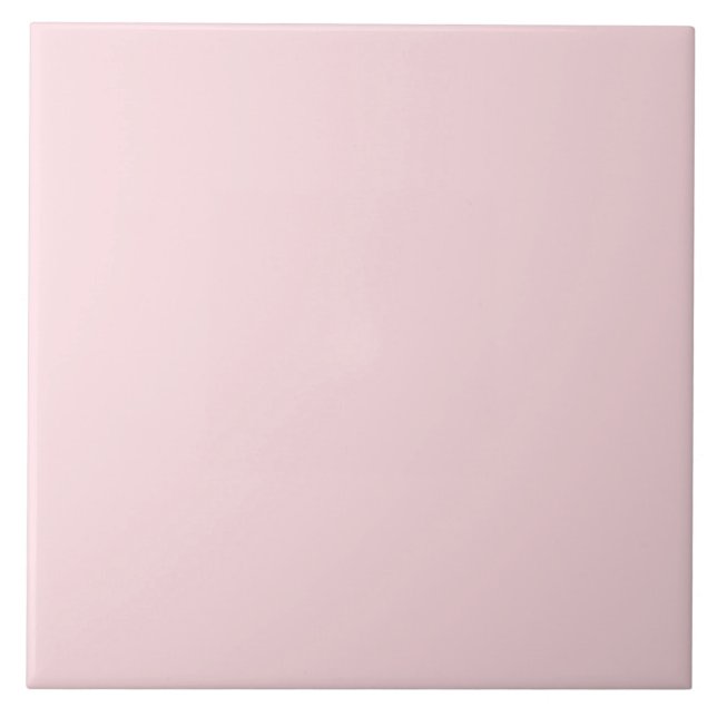 Blush Pink Ceramic Tile. Fliese (Vorderseite)
