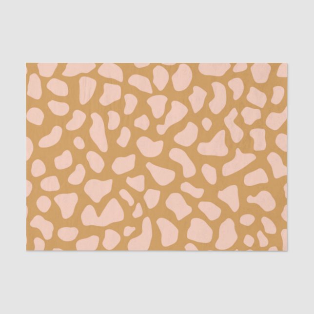 Blush Pink Cheetah Print Decoupage Seidenpapier (Vorderseite)