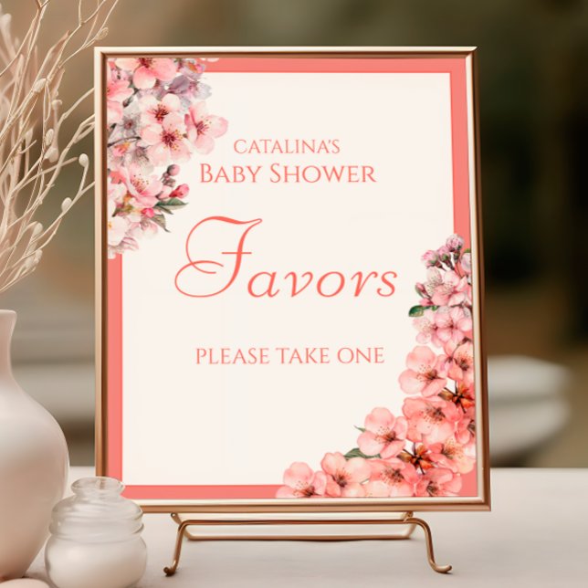 Blush Pink Cherry Blossom Favoriten Zeichen Poster (Von Creator hochgeladen)