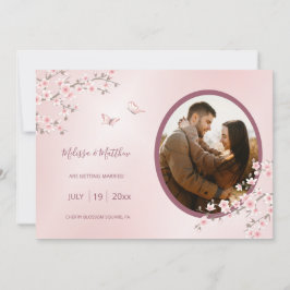 Blush Pink Cherry Blossom Hochzeit Save The Date