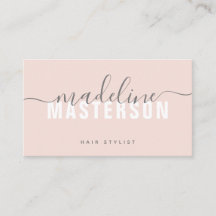 Blush Pink Chic Moderne Monogram Script-Signatur