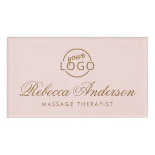 Blush-pink-Chic-Schrift Sonderzeichen Namenschild