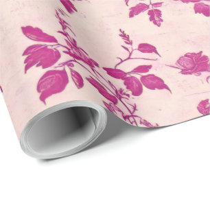 Blush Pink Chinoiserie Dekoupage Geschenkpapier