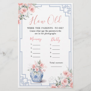 Blush Pink Chinoiserie Ginger Jar Wie alt Eltern