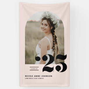 Blush Pink Class of 2025 Arch Foto Abschluss Banner