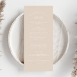 Blush Pink Classic Calligraphy Formal Wedding Menükarte<br><div class="desc">Dieses Design ist Teil einer Kollektion; Bitte kontaktieren Sie mich in Touch,  wenn Sie Hilfe beim Finden von passenden Designs oder Produkten benötigen; auch in anderen Farben erhältlich</div>