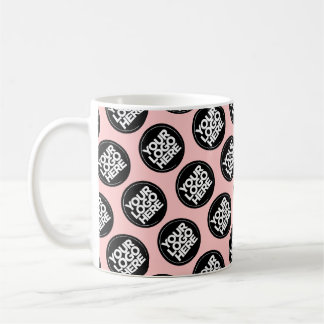 Blush pink Custom logo business pattern employee Kaffeetasse