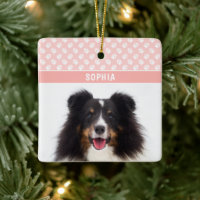 Blush Pink Custom Pet Foto mit weißen Pasten und N