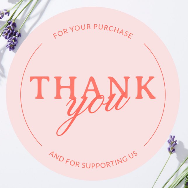 Blush Pink Danke, Frau Minimalistische Aufkleber (Von Creator hochgeladen)