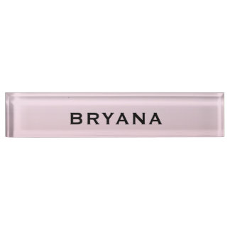 Blush Pink Dipped Moderne Personalisierte Schreibt Namensplakette
