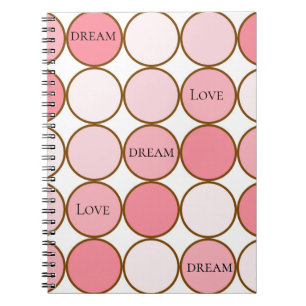 Blush Pink Dots Dream Liebe Notizblock