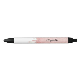 Blush Pink Drift Glitzer Benutzerdefinierter Monog Kugelschreiber