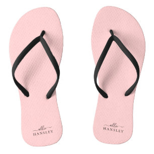 Blush Pink Dusty Pink Moderner Minimalistischer Na Flip Flops