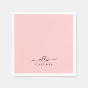 Blush Pink Dusty Pink Moderner Minimalistischer Na Serviette
