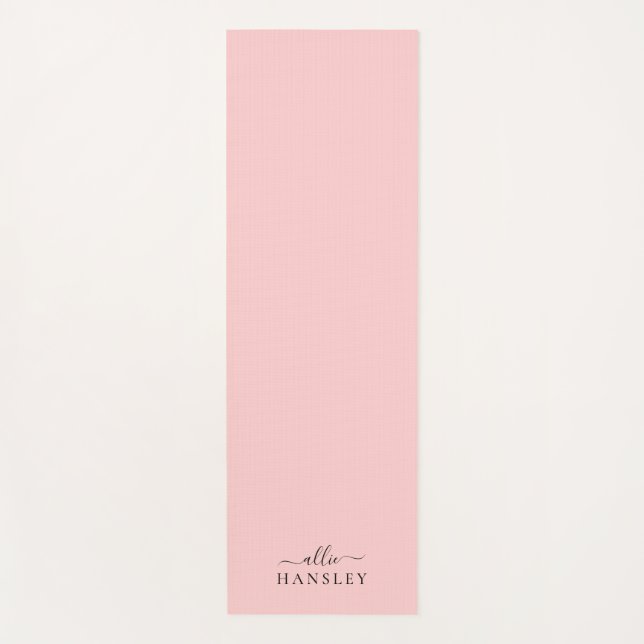 Blush Pink Dusty Pink Moderner Minimalistischer Na Yogamatte (Vorderseite)