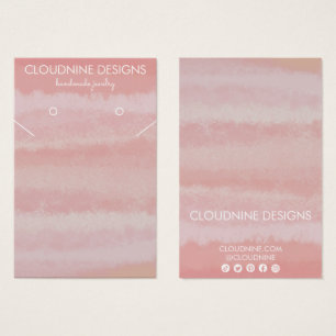 Blush Pink Earring Necklace Juwelier Display Card