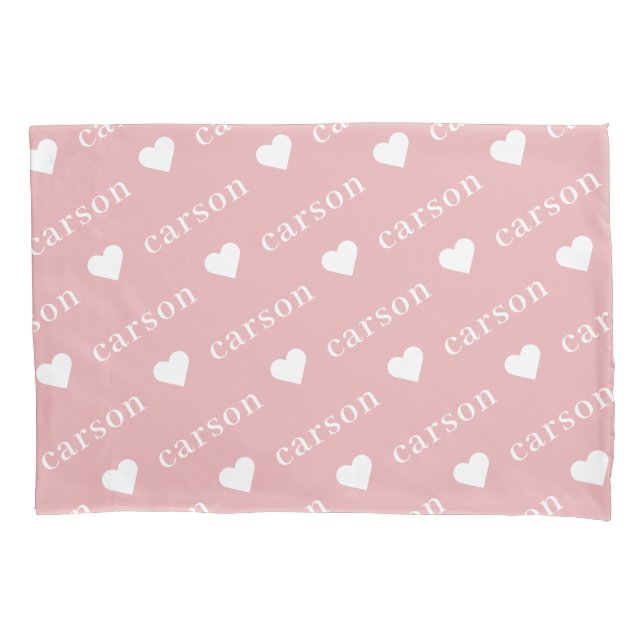 Blush Pink Einfache Personalisierte Wiederholung Kissenbezug (Vorderseite)