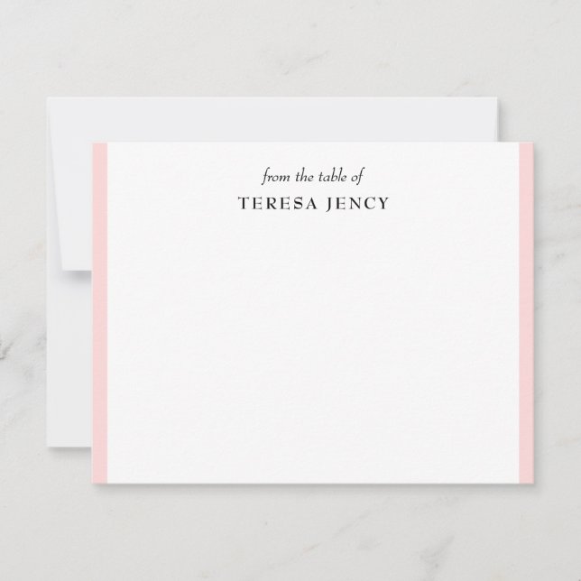 Blush Pink Elegant | Feminine From the Desk Mitteilungskarte (Vorderseite)