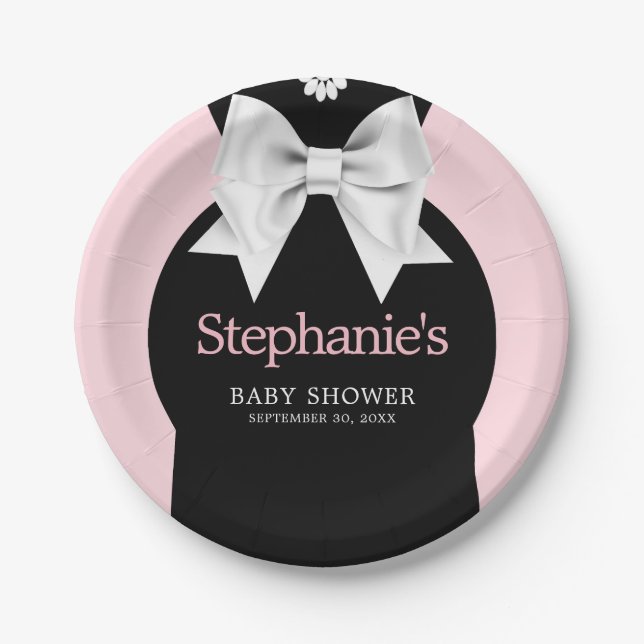 Blush Pink Elegante Tiffany Chic Extravagante Baby Pappteller (Vorderseite)