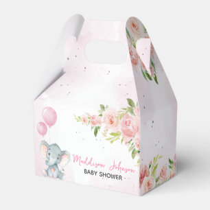 Blush Pink Elephant Baby Dusche Geschenkschachtel
